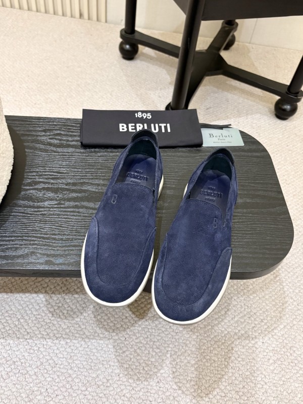 Berluti Leather men flat shoes HG26081643