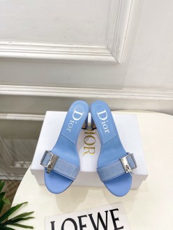 Dior Leather women 8.5cm high heel sandal shoes HG26081516