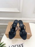 Christian Leather Louboutin women 9.5cm high heel sandal shoes HG26082452