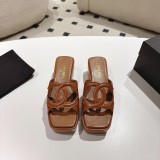 Chanel Leather women 7cm high heel sandal shoes HG26082109