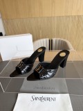YSL Leather women 7.5cm high heel sandal shoes HG26082611