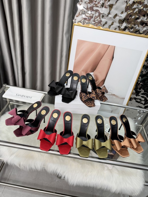 YSL Leather women 10cm high heel shoes HG26093006