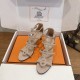 Hermes Leather women flat shoes HG26082440