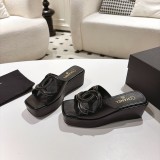 Chanel Leather women 7cm high heel sandal shoes HG26082109