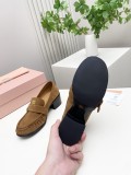 Miu Leather Miu women flat shoes HG26081507