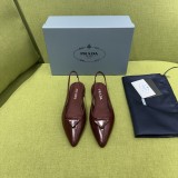Prada Leather women 7.5cm high heel sandal shoes HG26091937