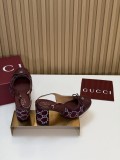 Gucci Leather women 8cm high heel sandal shoes HG26082044