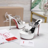 Christian Leather Louboutin women 12.5cm high heel shoes HG26082034