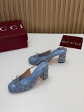Gucci Leather women 8cm high heel sandal shoes HG26082044