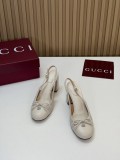 Gucci Leather women 8cm high heel sandal shoes HG26082044