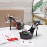 Christian Leather Louboutin women 12.5cm high heel shoes HG26082034