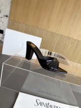 YSL Leather women 7.5cm high heel sandal shoes HG26082611