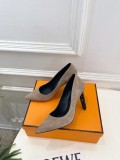 Hermes Leather women 9.5cm high heel shoes HG260820114