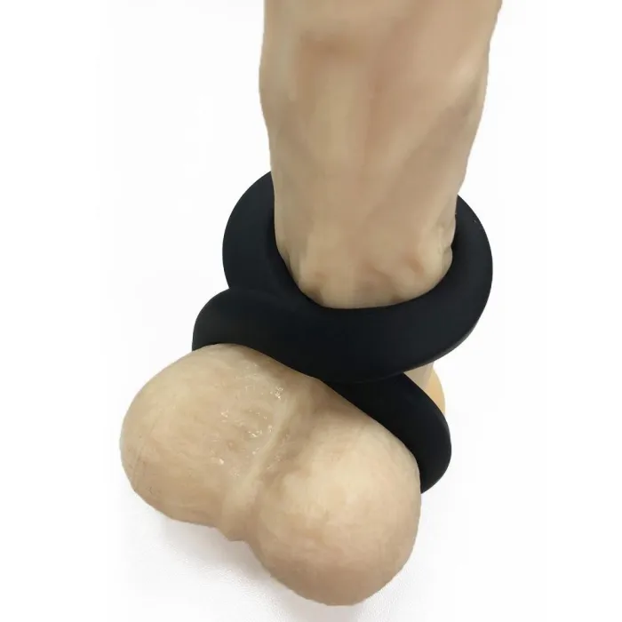 8  Silicone Delay Dual Ring Cock Ring