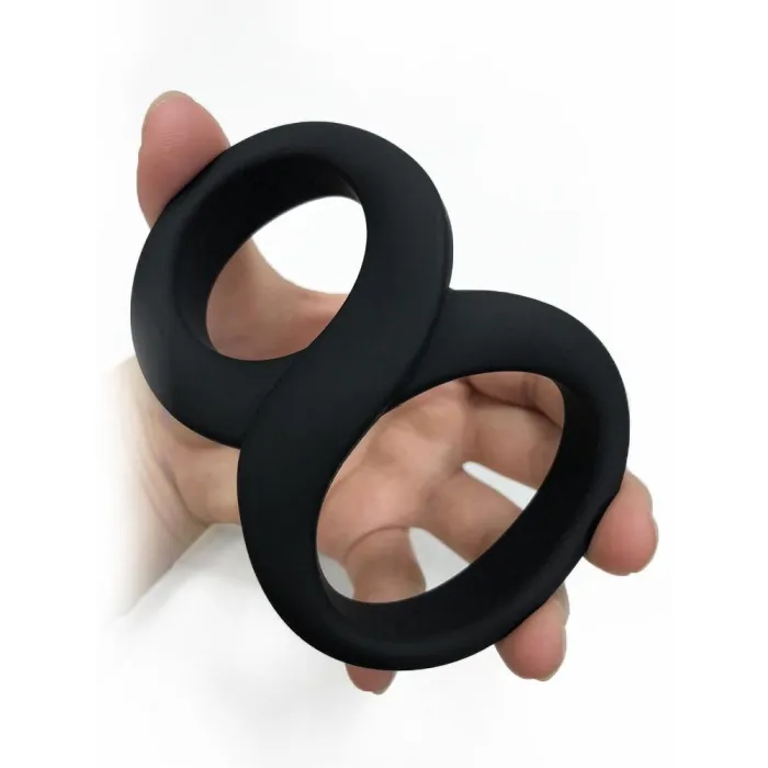 8  Silicone Delay Dual Ring Cock Ring