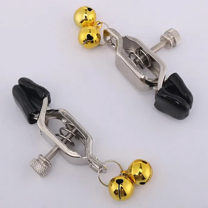 Metal Bells Nipple Clamps Labial Clips Nipple Stimulators