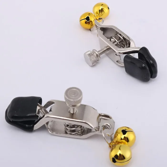 Metal Bells Nipple Clamps Labial Clips Nipple Stimulators