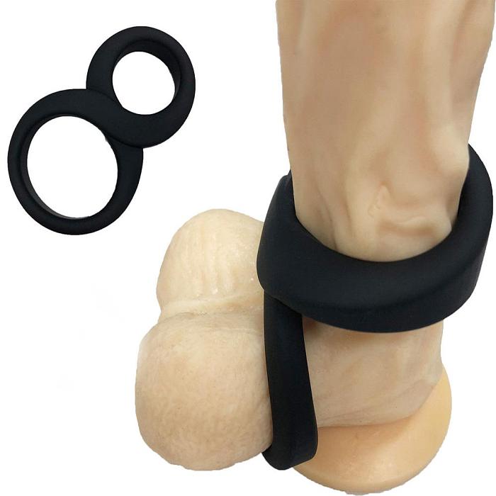 8  Silicone Delay Dual Ring Cock Ring