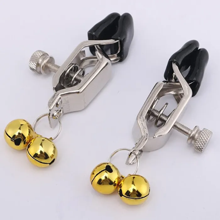 Metal Bells Nipple Clamps Labial Clips Nipple Stimulators