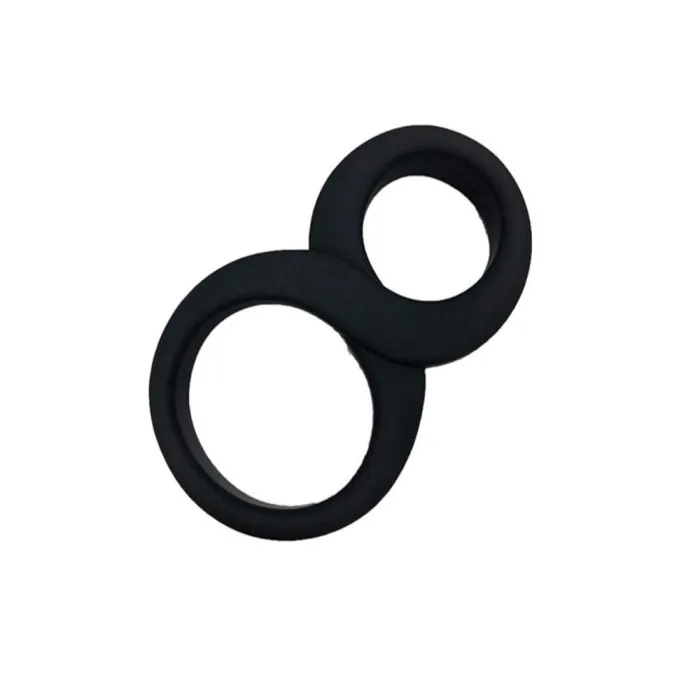 8  Silicone Delay Dual Ring Cock Ring