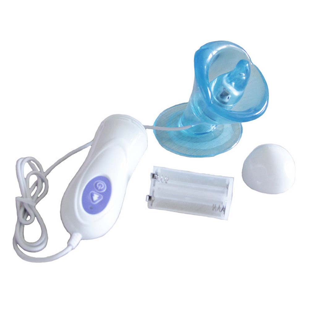 10 Speed Suction Cup Tongue Vibrator Pussy Massager Blue