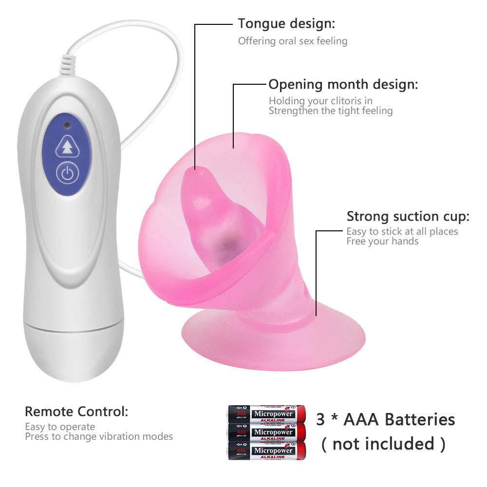 10 Speed Suction Cup Tongue Vibrator Pussy Massager