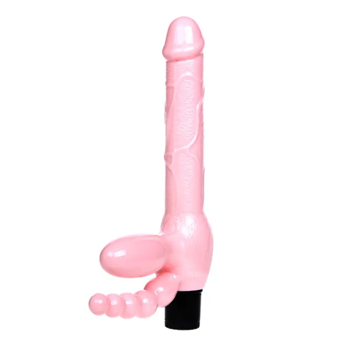 Vibrating Strapless Strap On Delivers Dildos