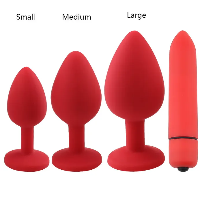 Anal Plug Mini Bullet Vibrator Waterproof Silicone Dildo