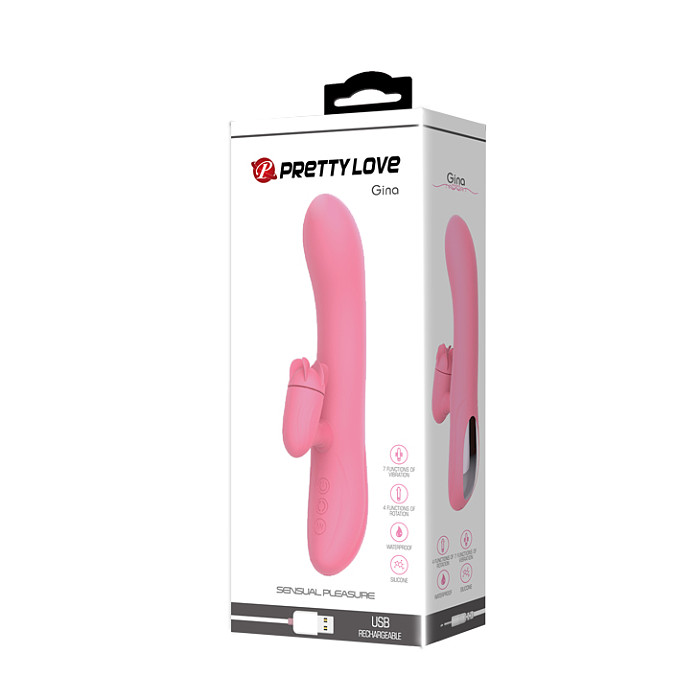 7 Speed Vibrating Silicone Vibrator In Pink
