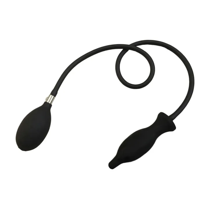 Black Inflatable Anal Butt Plug Dildo
