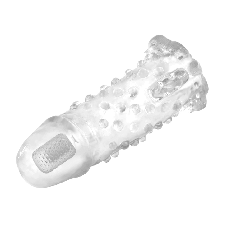 Vibrating Brave Man Crystal Sleeve In Clear