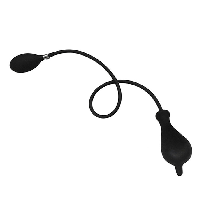Black Inflatable Anal Butt Plug Dildo