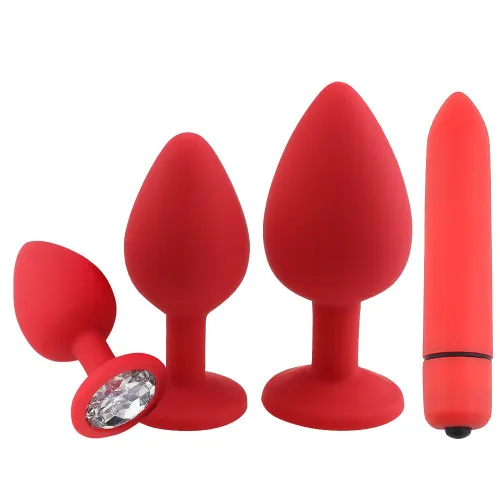 Anal Plug Mini Bullet Vibrator Waterproof Silicone Dildo