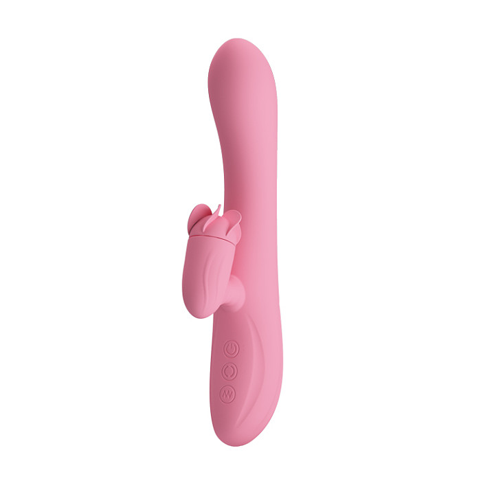 7 Speed Vibrating Silicone Vibrator In Pink