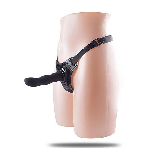 Unisex Dildos Female Wearing Leather Pants Penis