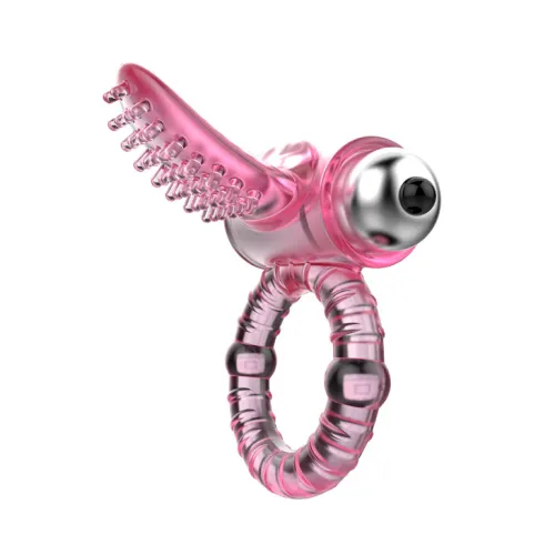 10 Speed Vibrating Male Cock Ring In Pink