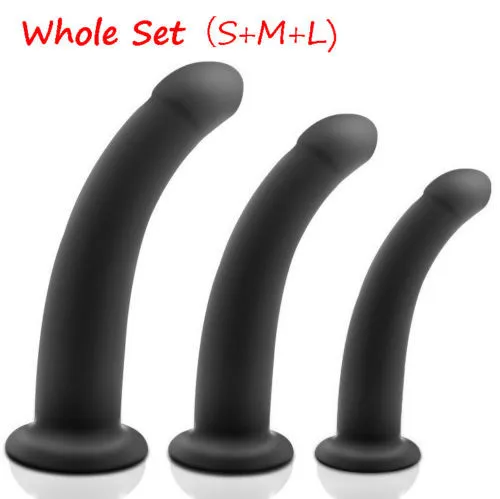 Unisex Silicone Anal Butt Plug Suction Cup Dildo