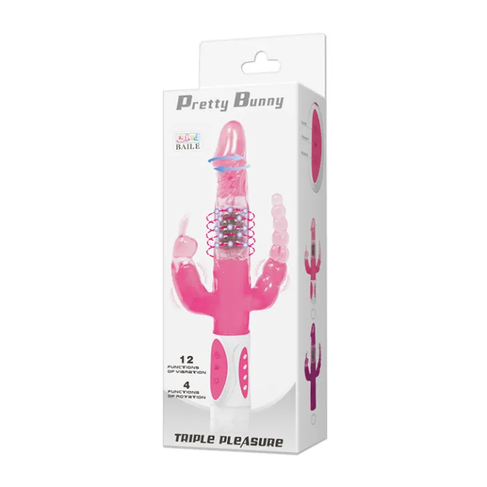 12 Speed Double Ended Rabbit Vibrator Dildo
