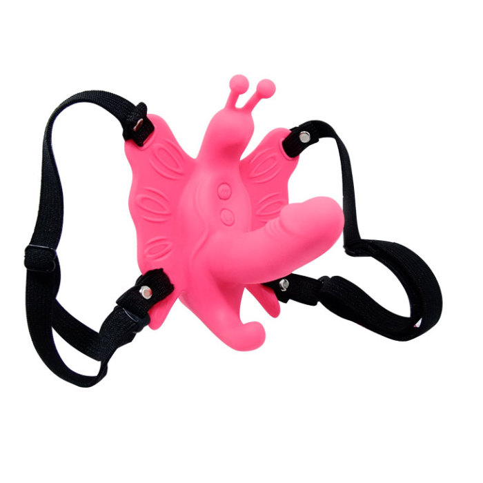 10 Speed Vibrations Butterfly Strap-on Dildo