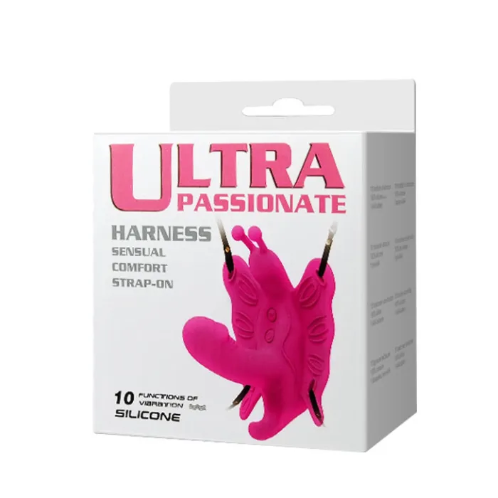 10 Speed Vibrations Butterfly Strap-on Dildo