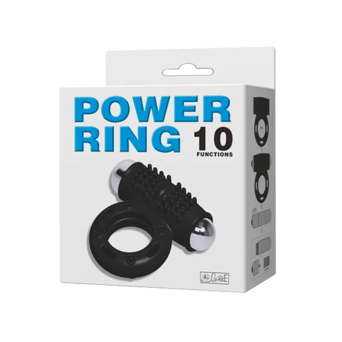 10 Speed Vibrating Cock Ring In Black
