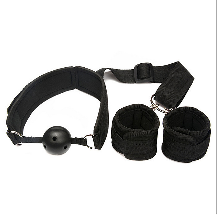 Adult Hand Cuffs Strap Anti-cuff With Mouth Ball Kit
