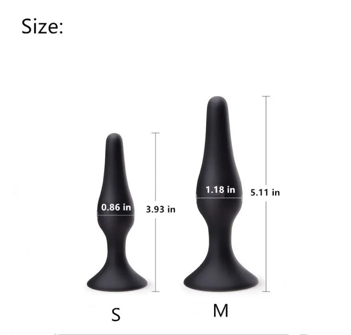 Silicone Suction Cup Anal Plug Butt Plug