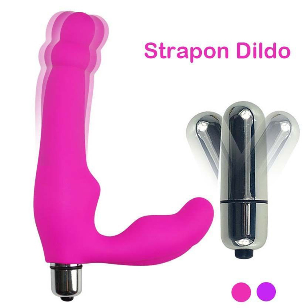 Strapless Strapon Dildo Vibrator 