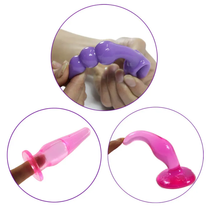 Butt Plug Suction Cup Dildo Jelly Anal Plug