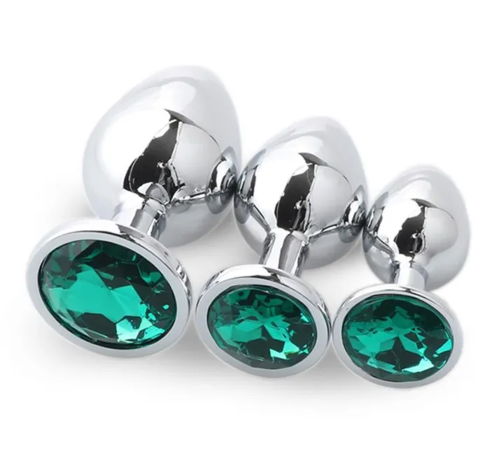 3pcs Diamond Butt Plug Anal Plug (Round Shape)