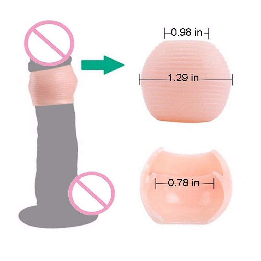 Delay Ejaculation Foreskin Flexible Penis Ring Glans Block
