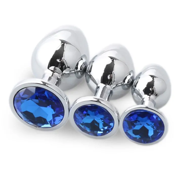 3pcs Diamond Butt Plug Anal Plug (Round Shape)