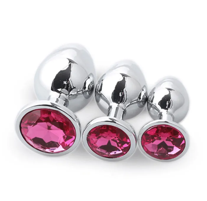 3pcs Diamond Butt Plug Anal Plug (Round Shape)