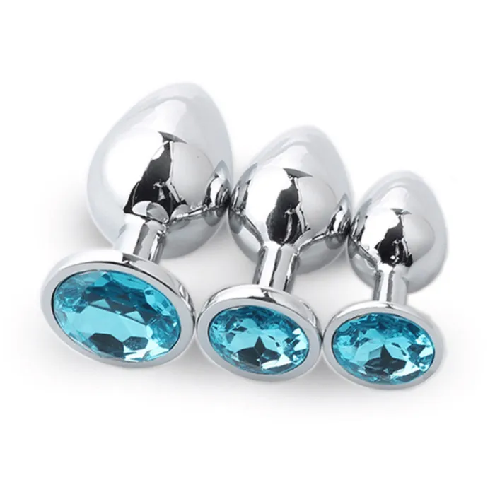 3pcs Diamond Butt Plug Anal Plug (Round Shape)